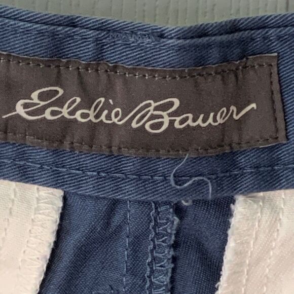 Eddie Bauer Men's Shorts Size 32 Steel Blue Classic Cotton Casual Golfing Chinos - Picture 13 of 15